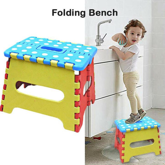 Pack of 3 FOLDING STEP STOOL CARRY HANDLE PORTABLE LIGHTWEIGHT