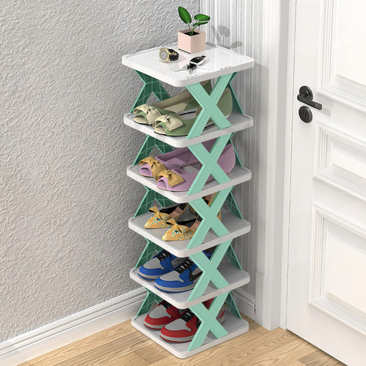 Foldable Plastic Shoe Rack Organizer