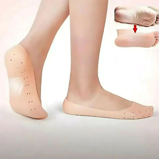 (Pack Of 4) Silicone Moisturizing Gel Socks Dead Skin Remover, foot care socks